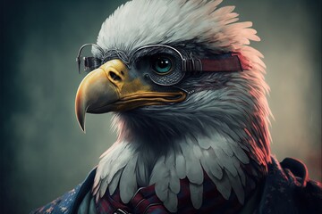 Fototapeta premium American eagle generative ai art