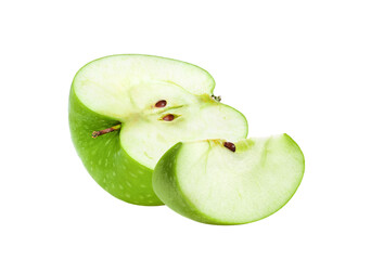 green apple on transparent png