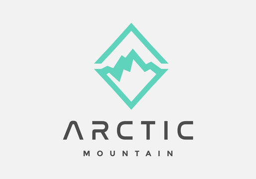 Modern Arctic mountain logo.
