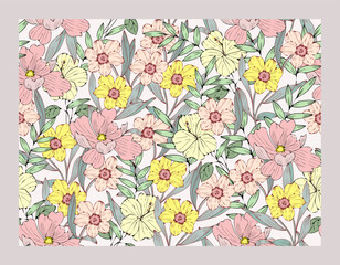 Vintage pattern with flowers