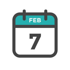 February 7 Calendar Day or Calender Date for Deadlines or Appointment