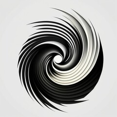 Fototapeta na wymiar Spiral with lines as dynamic abstract vector background. Generative ai