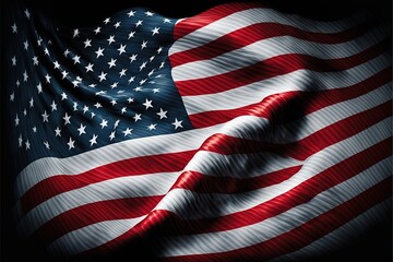 American national flag illustrative design. Generative ai