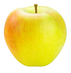 Green Apple on white, Fresh Yellow and Green Orin Apple Isolated on White background PNG File.