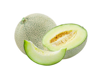 melon slice isolated on transparent png