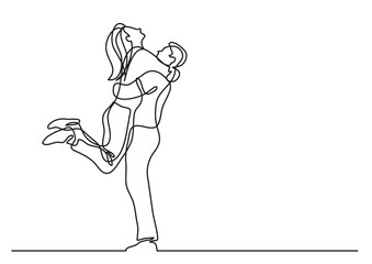 one line drawing hugging couple - PNG image with transparent background