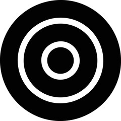target focus illustration symbol in white background