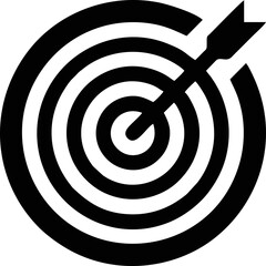 target focus illustration symbol in white background