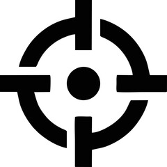 target focus illustration symbol in white background