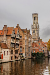 Fototapeta premium Streets of Brugge old town. Medieval Europe, Belgium.