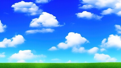 Obraz na płótnie Canvas White clouds against a blue sky background.