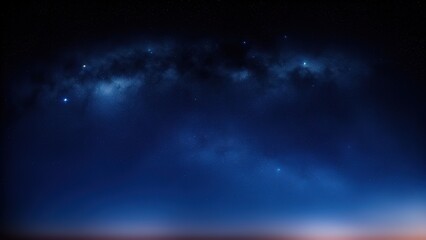 Fototapeta na wymiar Stars and Milky Way in the clear night sky over Main Caucasian Ridge.