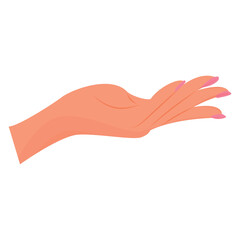 Isolated colored hand gesture sketch icon Vector