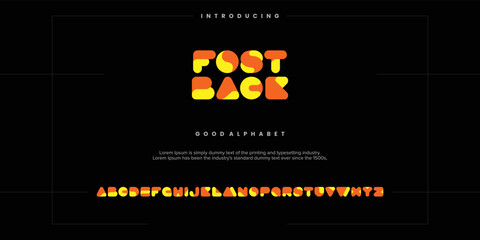 Abstract minimal modern alphabet fonts. Typography technology vector illustration © Luke Project