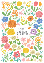 春の花のイラストセット