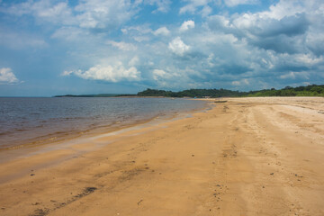 Fototapeta na wymiar View of the beautiful Praia da Lua (Moon Beach) - Manaus, Amazonas, Brazil