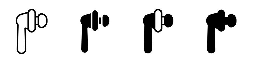 Conjunto de iconos de auriculares inal&aacute;mbricos. Aud&iacute;fonos. Ilustraci&oacute;n vectorial