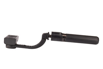 selfie stick clamp camera isolated on white background