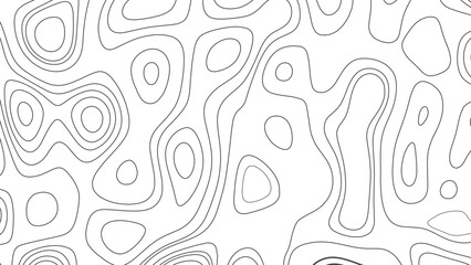Terrain line. Topographic map on white background. Topo map elevation lines. Contour vector abstract vector illustration. Geographic world topography.