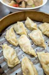 Taiwanese famous snacks of steamed dumplings