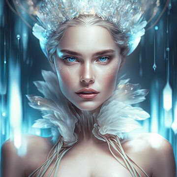 Beautiful Ice Princess of The Frozen Realm