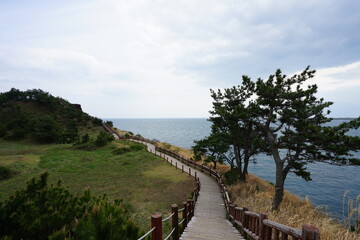 beautiful seaside walkway