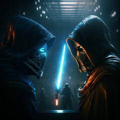 person in the night. Generative AI.