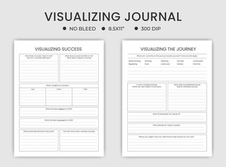 Fototapeta na wymiar visualizing journal logbook templates 