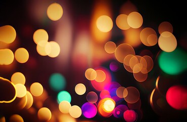 Fototapeta premium LED soft out of focus bokeh effect background generative ai
