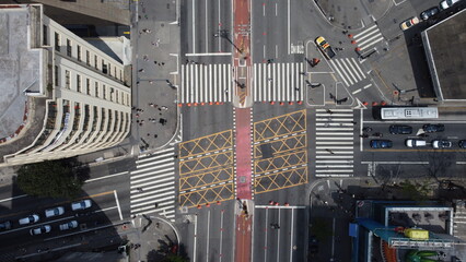 
aerial view of building on Paulista avenue