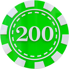 Casino 200 Coin 3D 