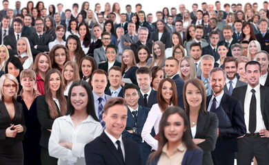 Fototapeta premium Collage of a large group of face