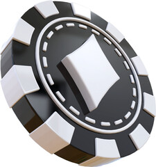 Fototapeta na wymiar Casino Poker Coin 3D