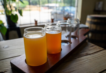 A flight of beer. Beer flights are small servings of various beers. They come in anywhere from 4-8 varieties depending on the brewery. Usually, customers will receive a small 3 – 5 oz. glass