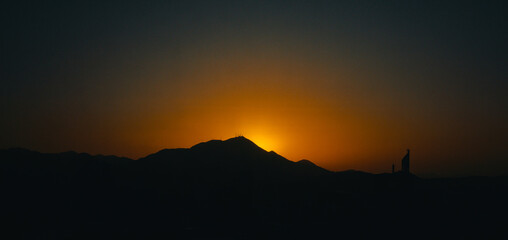 sunset in the mountains