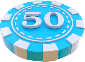 Casino 50 Coin 3D 