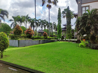 Fototapeta premium The view from the Badung Regent's Office in PUSPEM (center of government) of Badung Regency, Bali