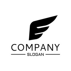 Wing Company logo E letter