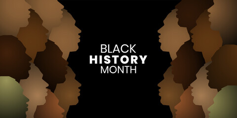 Black History Month Vector Template Design Illustration, African American History. can use for, landing page, Black History Month Vector Templat, ui, web, mobile app, poster, banner, flyer, background