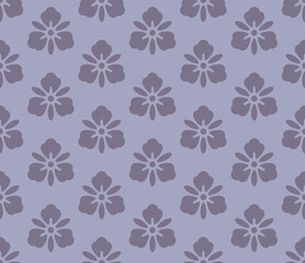 Japanese Classic Flower Motif Vector Seamless Pattern