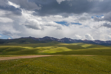 landscape with mountains and sky