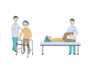 リハビリをする女性