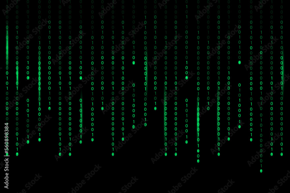Wall mural background matrix. binary code background. vector illustration.