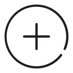 Obraz premium Plus line icon