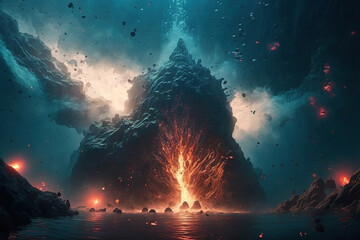 Volcano eruption - Generative AI