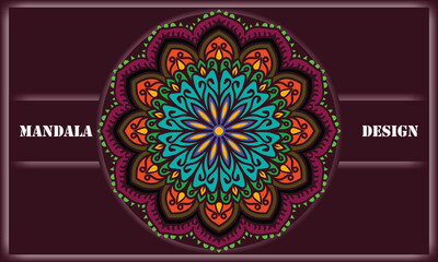 Colorful Mandala Design. Abstract background design. Mandala ornamental design. 