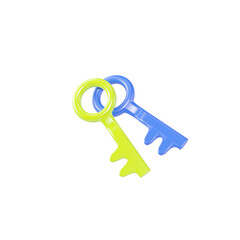 3d blue and yellow icons on white background Stylish and modern vector in 3D format .