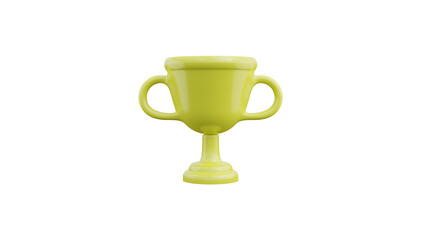 3d upper trophy icon for white 3d render illustration