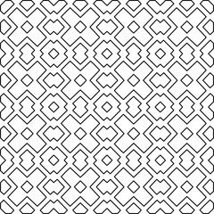 Stylish texture with figures from lines.
Abstract geometric black and white pattern for web page, textures, card, poster, fabric, textile. Monochrome graphic repeating design. 
