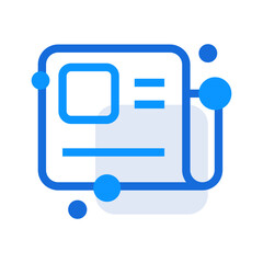 News paper business people icon with blue outline style. news, paper, newspaper, media, information, symbol, sign, . Vector Illustration